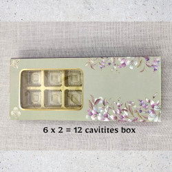 Chocolate Box Green Floral 12 Cavity (Set of 5)