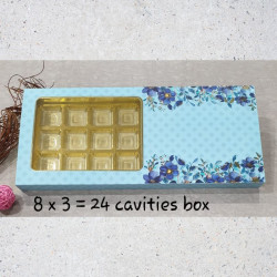 Chocolate Box Blue Floral 18 Cavity (Set of 5)