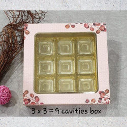 Chocolate Box Peach Floral 9 Cavity (Set of 5)