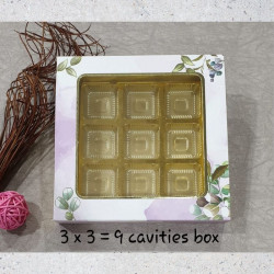 Chocolate Box Mauve Floral 9 Cavity (Set of 5)