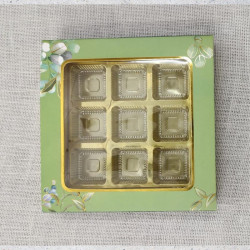 Chocolate Box Green Floral 9 Cavity (Set of 5)