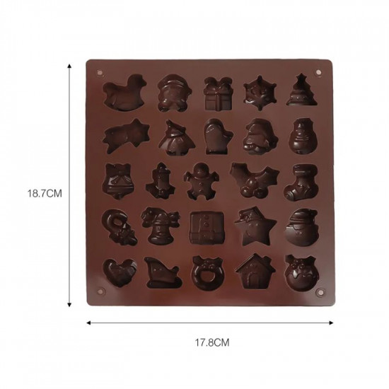 Christmas Theme Silicone Chocolate Mould (Style 4)