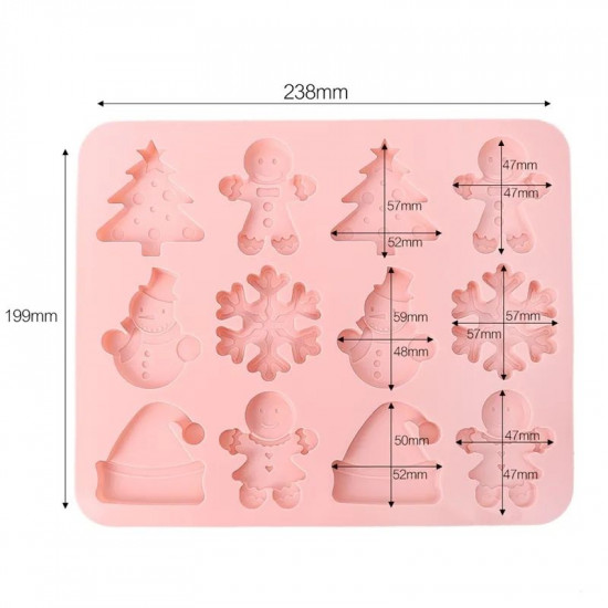 Christmas Theme Silicone Chocolate Mould (Style 6)