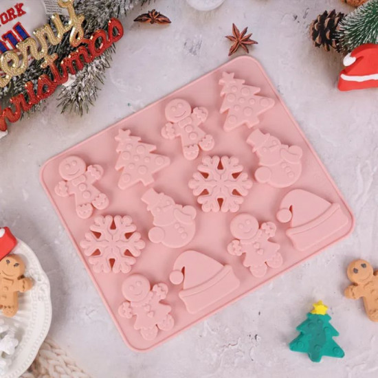 Christmas Theme Silicone Chocolate Mould (Style 6)