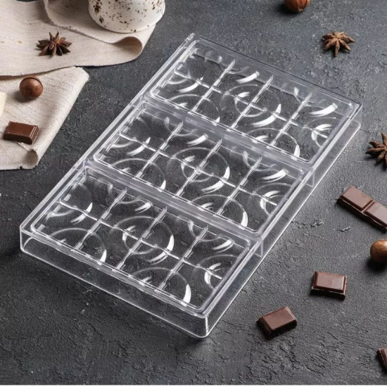 Circle Design Chocolate Bar Polycarbonate Chocolate Mould