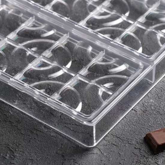 Circle Design Chocolate Bar Polycarbonate Chocolate Mould