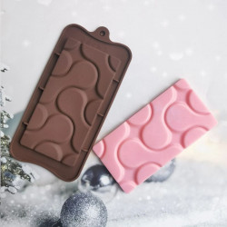 Chocolate Bar Silicone Mould - Melting Drip (Style 9)