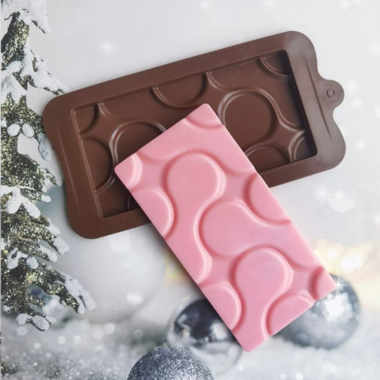 Chocolate Bar Silicone Mould -  Circular Round Puzzles (Style 4)