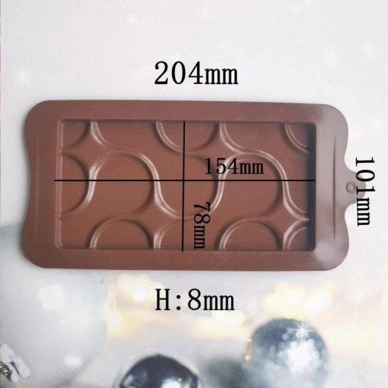 Chocolate Bar Silicone Mould -  Circular Round Puzzles (Style 4)