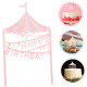 Circus Theme Happy Birthday Acyrlic Cake Topper - Pink