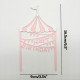 Circus Theme Happy Birthday Acyrlic Cake Topper - Pink