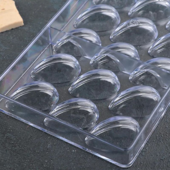 Cocoa Bean Shape Polycarbonate Chocolate Mould