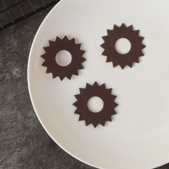 Silicone Chocolate Garnishing Mould - Cog Wheels