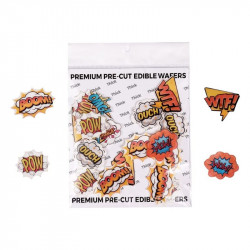 Comic Slogans Edible Pre Wafer Cuts WPC-206 (20 Pcs) - Tastycrafts