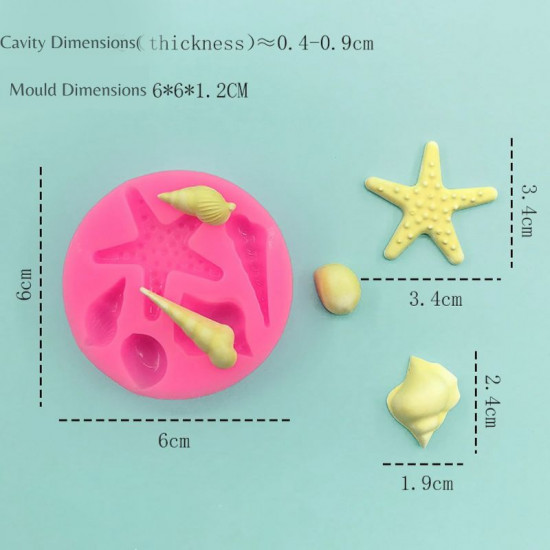 Conch Sea Shell Starfish Silicone Mould