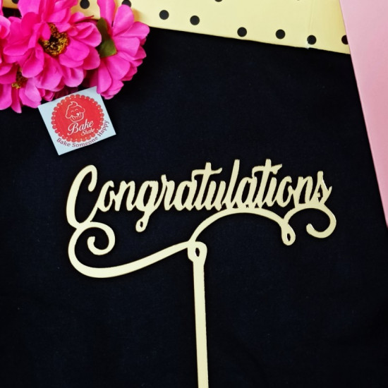 Congratulations Acrylic Cake Topper