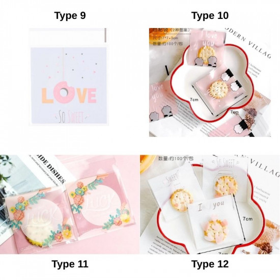 Cookie Pouch 100 Pieces (2 Random Design) Cookie Pouch 100 Pieces (2 Random Design)
