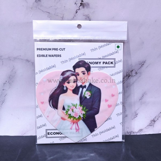 Couple Theme Wafer T377 - Tastycrafts Couple Theme Wafer T377 - Tastycrafts