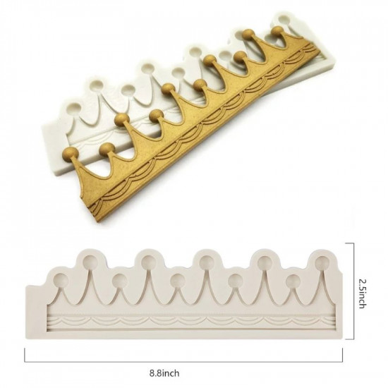 3D Circle Crown Fondant Silicone Mould