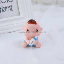 Cute Baby Boy with Feeding Bottle Cake Topper | Baby Shower Cake Topper