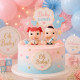 Cute Baby Boy with Feeding Bottle Cake Topper | Baby Shower Cake Topper