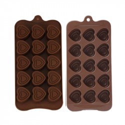Deep Heart Silicone Chocolate Mould 15 Cavity