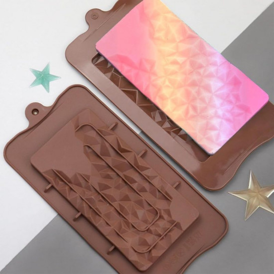 Chocolate Bar Silicone Mould - Diamond Cut