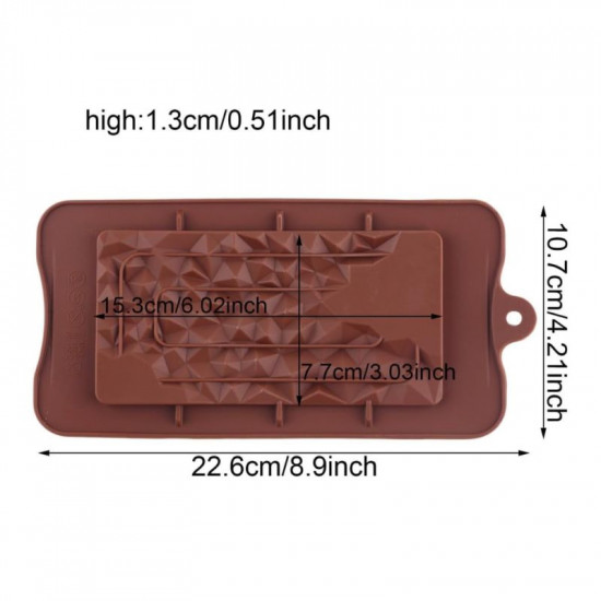 Chocolate Bar Silicone Mould - Diamond Cut
