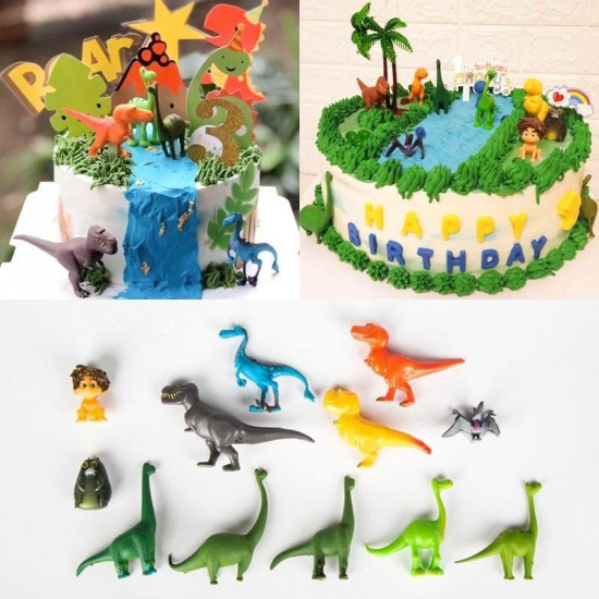 Mini Dinosaur Toy Cake Toppers (Set of 12)