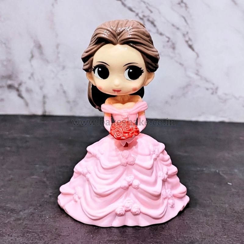 Princess Belle Doll Cake Topper Pink