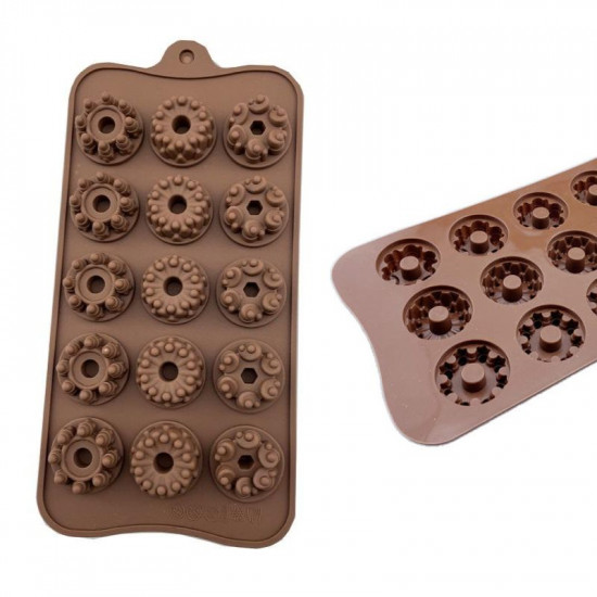 Donut Shape Silicone Chocolate Mould 15 Cavity Donut Shape Silicone Chocolate Mould 15 Cavity