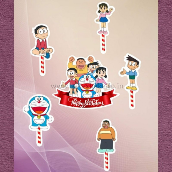 Doraemon Nobita Paper Toppers (Set of 6)