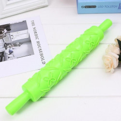 Flower And Leaf Embossed Rolling Pin