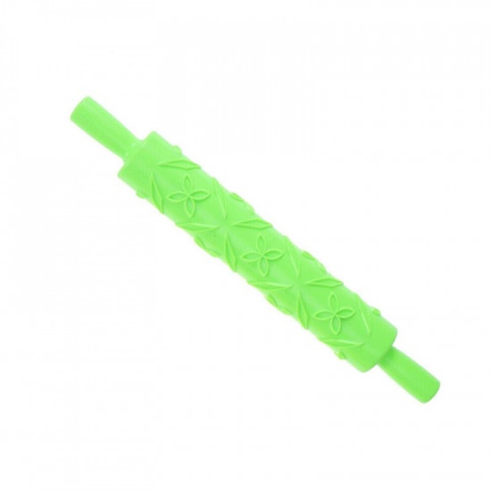 Flower And Leaf Embossed Rolling Pin