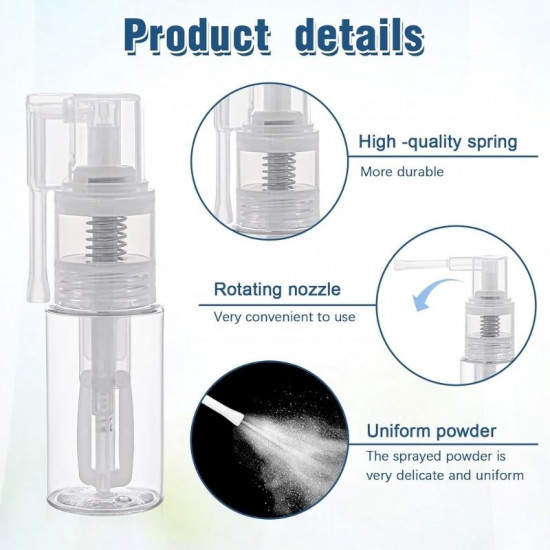 Dry Powder Spray Dispenser | Empty Powder Spray Bottle (14 ml)