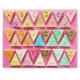 English Alphabets Triangle Banner Silicone Fondant Mould
