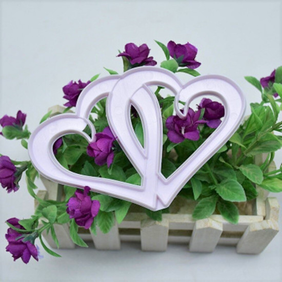 Entwined Hearts Fondant Cookie Cutter