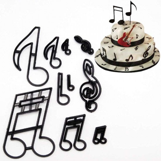 Extra Large Musical Notes Fondant Cutter Set