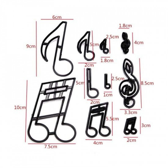 Extra Large Musical Notes Fondant Cutter Set
