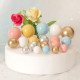 Pink Faux Ball Toppers for Cake Decoration (20 Pcs)