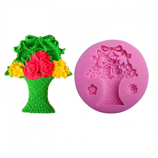 Flower Basket Fondant Mould