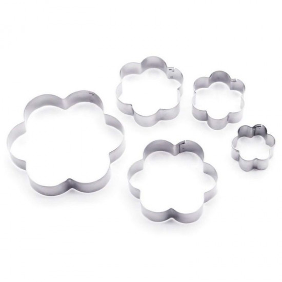 Flower Shape Cookie Cutter Set of 5 Pieces