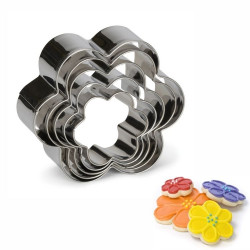 Flower Shape Cookie Cutter Set of 5 Pieces