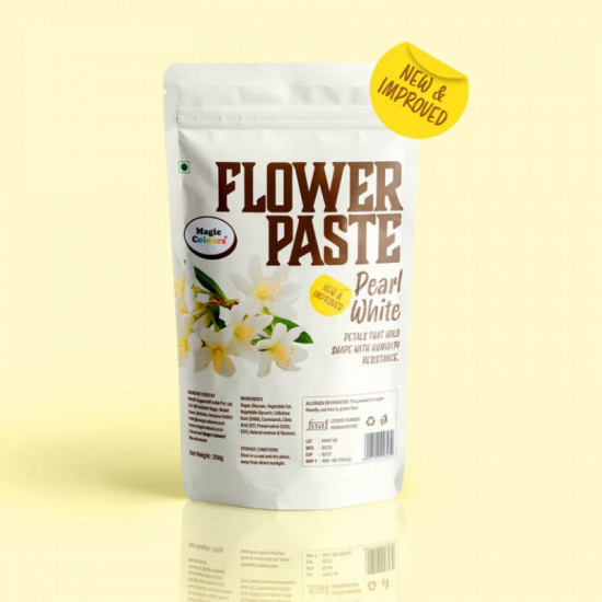 Pearl White Flower Paste (250g) - Magic Colours