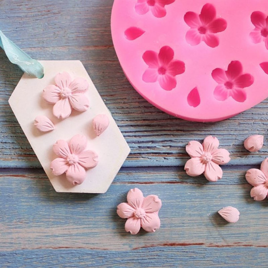 Flower and Leaves Fondant Mould