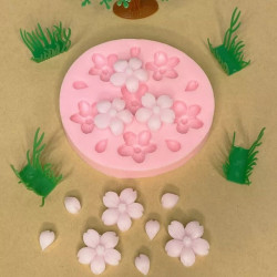 Flower and Leaves Fondant Mould