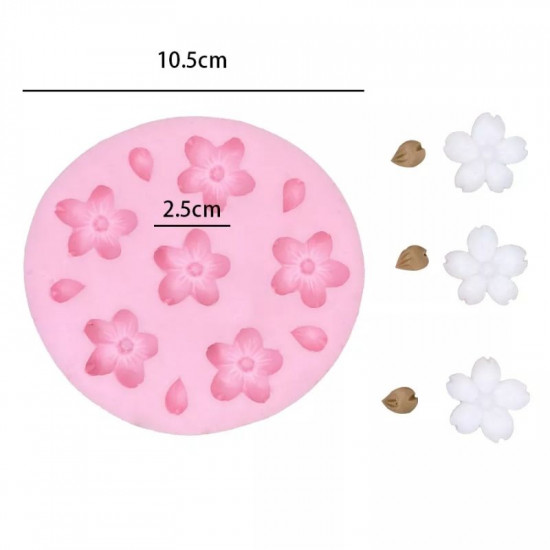 Flower and Leaves Fondant Mould