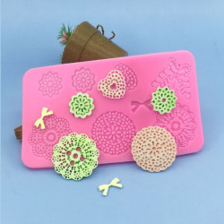 Bow, Butterfly, Flower Pattern Silicone Lace Mat