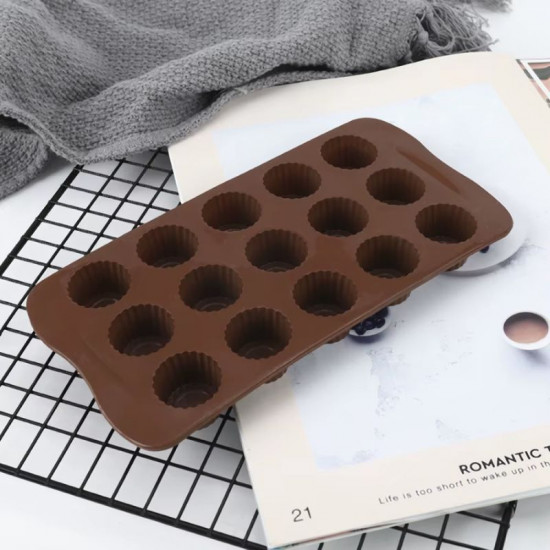 Fluted Cup Shape Silicone Chocolate Mould