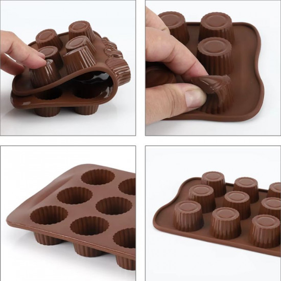 Fluted Cup Shape Silicone Chocolate Mould